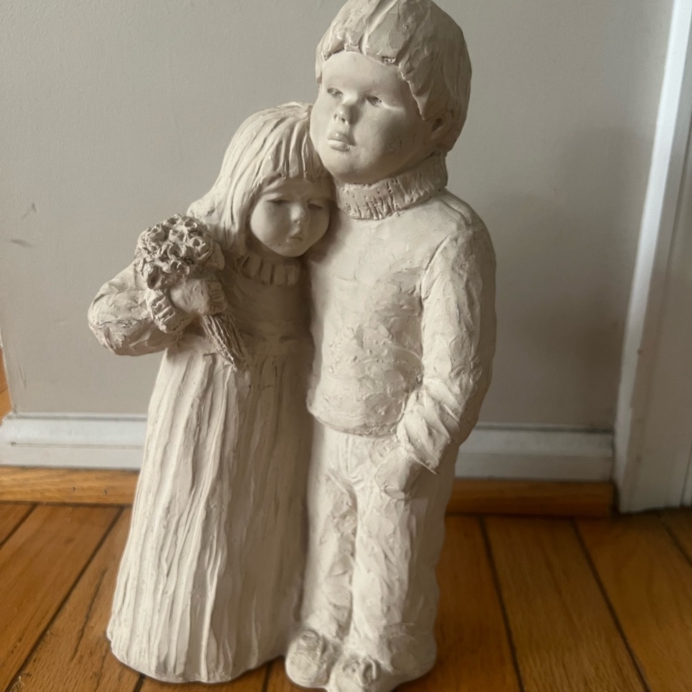 Boy and Girl Ceramic Figurine